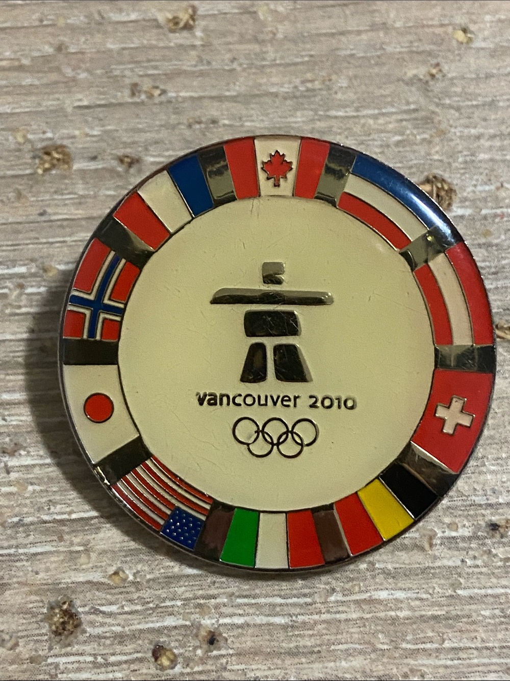 Vancouver 2010 Olympic Pin with Countries Flags